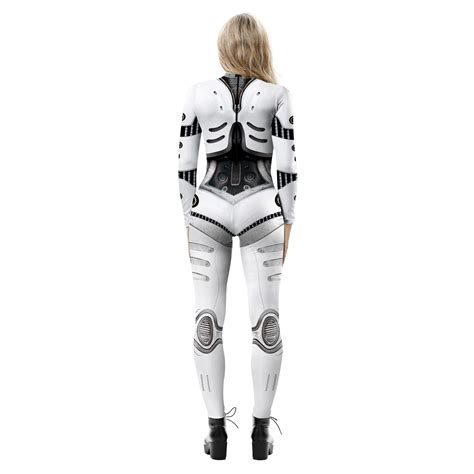 Steampunk Zentai Bodysuit Futuristic Tech Halloween Cosplay Costume