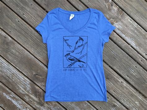 Stop Staring At My Tits TUFTED TITMOUSE Triblend T Shirt Tank Etsy