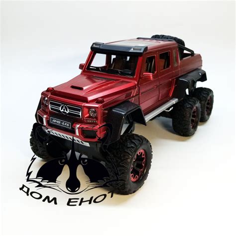 Машинка Мерседес 6 колес. Mercedes Gelendwagen G63 6X6 Offroad красный ...