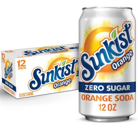 Sunkist® Orange Zero Sugar Soda Cans 12 Pk 12 Fl Oz Kroger