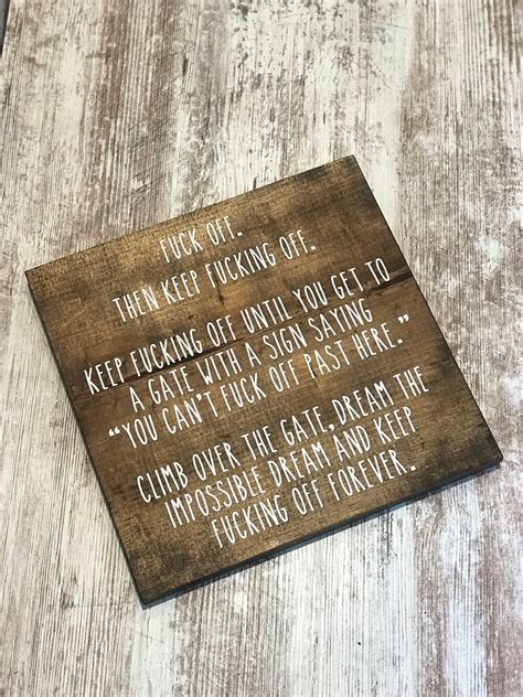 Fuck Off Sign L Fuck Off Quote L Fuck Off Definition Sign L Humorous Wooden Sign L Funny Sign L