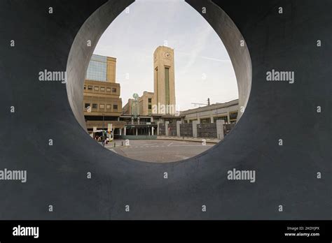 Brussels Brabant Belgium 10 28 2022 Unusual View On The Tower Of