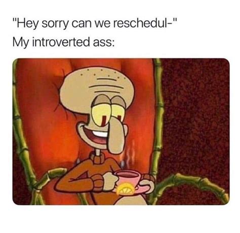 Hey Sorry Can We Reschedul My Introverted Ass Funny