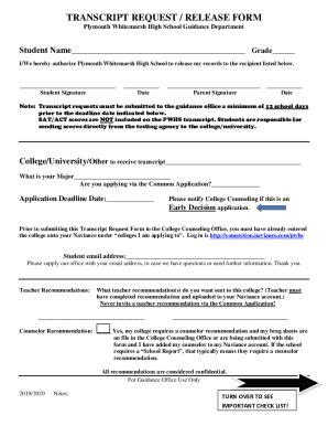 Fillable Online Plymouth Whitemarsh High School Transcript Request