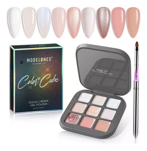 Kit De Esmaltes De U As En Gel Solido Nude Iridiscente Meses Sin Inter S