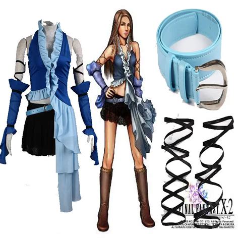 Exclusive Final Fantasy X 2 Yuna and Lenne Songstress Cosplay Costume ...