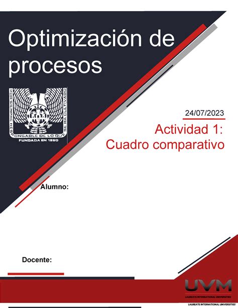 Actividad 1 A1 cuadro comparativo Optimización de procesos