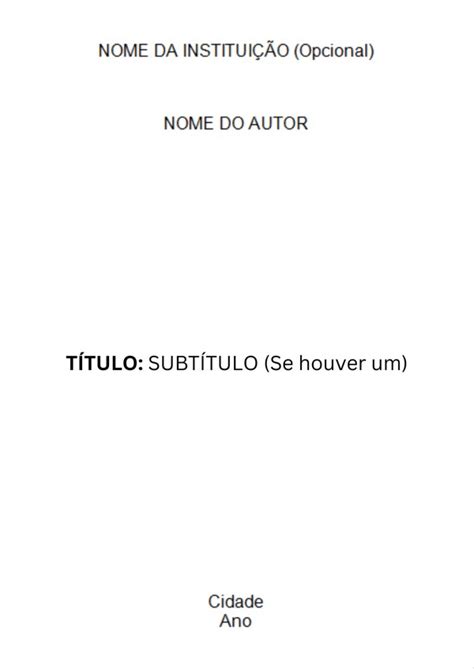 T Tulo E Subt Tulo Abnt Regras Para Tamanho Espa Amento E Exemplos