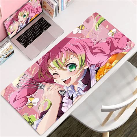 Hot Anime Devil Killer Mouse Pad Kawaii Anime Girl Kanroji Mitsuri Mouse Pad Large Mouse Pad
