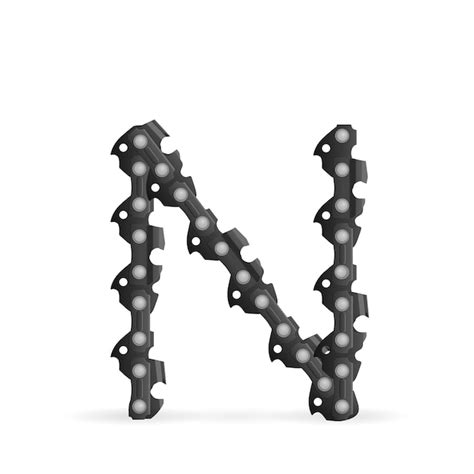 premium vector chainsaw chain letter