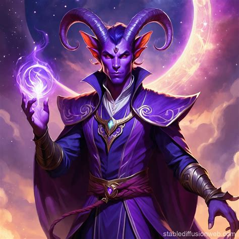 Sorcerer Tiefling Male 20 Years Like Adam Jensen With Blue Skin Smile