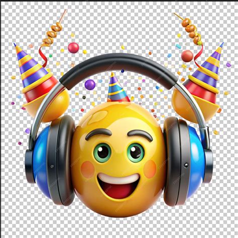 Smiley Music Emoji Vector Set Smileys Emoticon With Headphones Singing