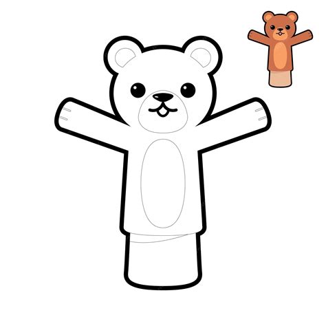 premium vector coloring pages hand puppets