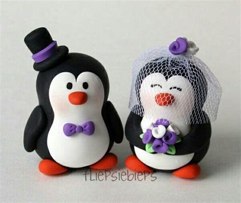 Penguin Cake Toppers Penguin Cakes Fondant Toppers Bridal Cake