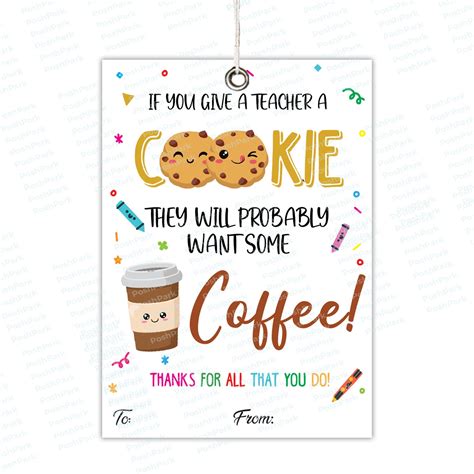 If You Give A Teacher A Cookie Free Printable | dev.onallcylinders.com