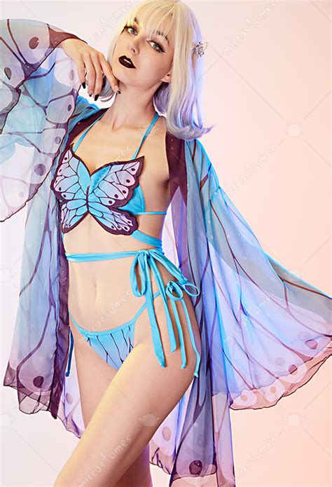 Women Two Piece Swimsuit Butterfly Bikini Set With Cover Up Top Quality Swimwear For Sale