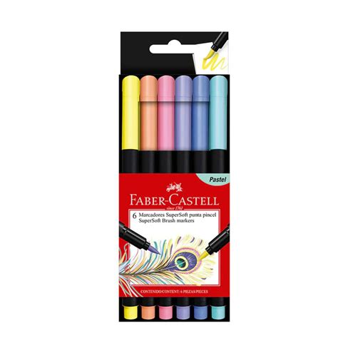 Plumones Punta Pincel Super Soft Faber Castell Paleta Pastel Unidades