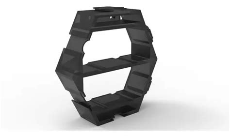 Expositor Modular Para Carrinho Hot Wheels Hexagonal Preto Parcelamento Sem Juros