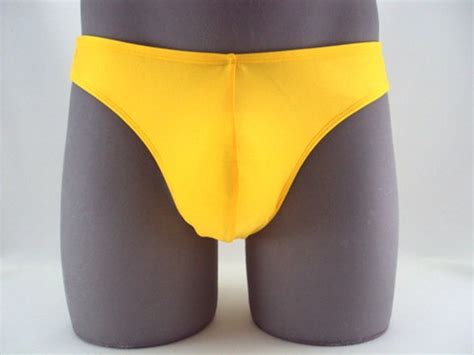 Tahitian Sexy Yellow Men Bikini Swimsuit No Drawstring Etsy