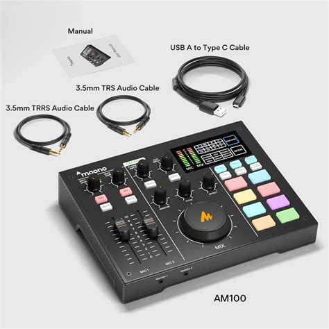 Maonocaster Interfaz De Audio Con Mezclador De DJ Y Tarjeta De Sonido