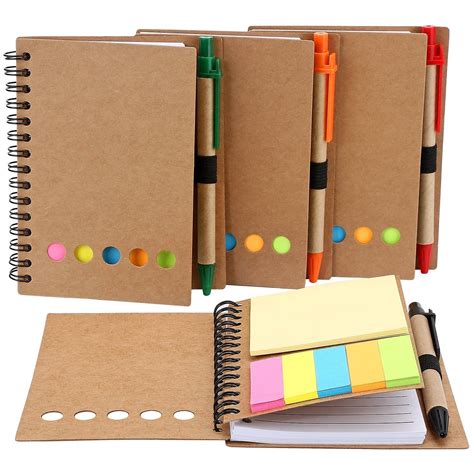 Recycled Creative Sticky Notes Pad Combination Notepad With Pen Kraft