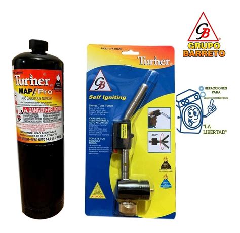 Kit Soplete Con Boquilla Y Gas Turner Para Soldar Refrig Envío gratis