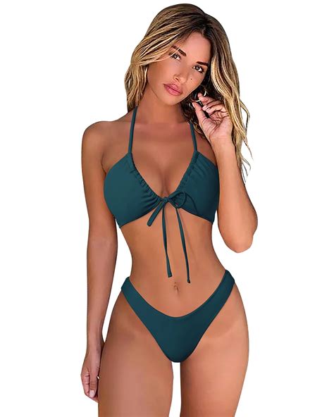 Solid Sexy Micro Bikini Set Push Up Bathing Suit Female Beach Swimsuit Two Piece Swimwear Thong