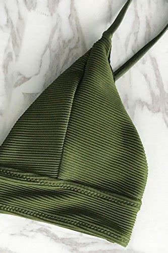Cupshe Women S Army Green Solid Bikini Triangle Sexy Bathing Suit Swimsuits S Pricepulse