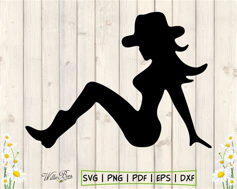 Naked Cowgirl SVG Girl Silhouette Sitting Cowgirl Cowgirl Etsy