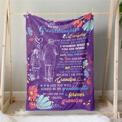 Grandpa To Granddaughter Blanket Etsy
