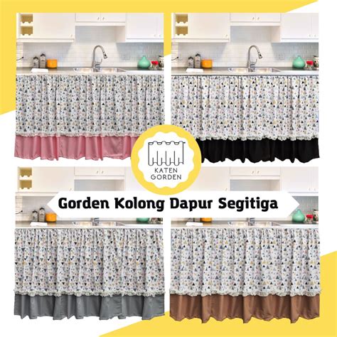 Jual Gorden Kolong Dapur Minimalis Modern Tirai Dapur Shabby Rumbai