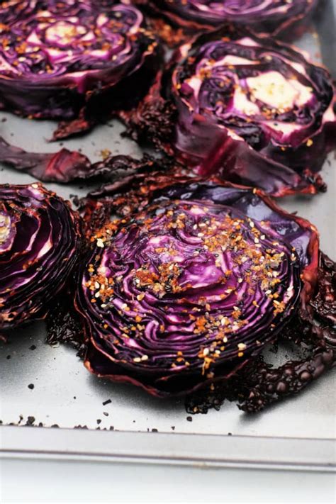 Roasted Red Cabbage Steaks in Oven - Recipe for Red Cabbage