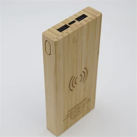 Bamboo Wireless Powerbank Mah With Solar Panel Vanova Technology