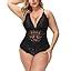 Amazon Aranmei Sexy Plus Size Teddy Lingerie Snap Crotch Lace Bodysuit Deep V One Piece