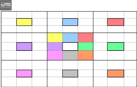 Lotus diagram template in Word and Pdf formats