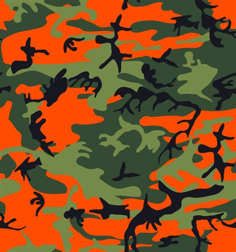 Clipart - Camo Print - Hunter Orange