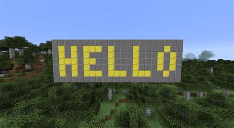 Pixel Letter Text Generator Minecraft Mod