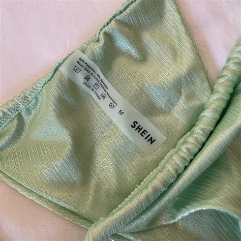 Shein Shimmery Green Bikini Set Size M Never Worn Depop