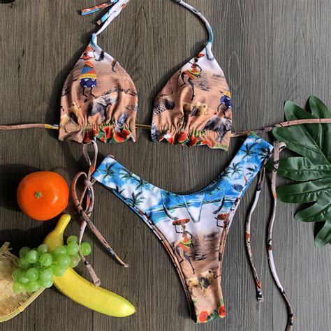 Swimsuit Split Printed Bikini On Luulla