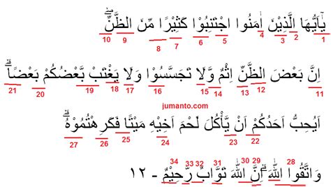 Detail Bunyi Surat Al Hujurat Ayat 12 Koleksi Nomer 21