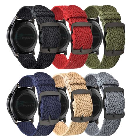 Pulseira 22mm Nylon Militar Trançada para Samsung Galaxy Watch 3 45mm