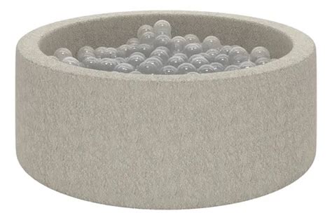 Piscina De Bolinhas Acolchoada Infantil Bege Nude Perfeita Para Brincadeiras Leitura Ou