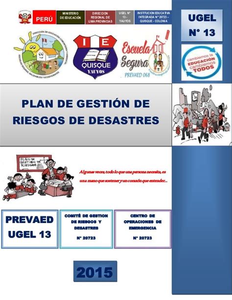 Plan Gestion De Riesgo De Desastre