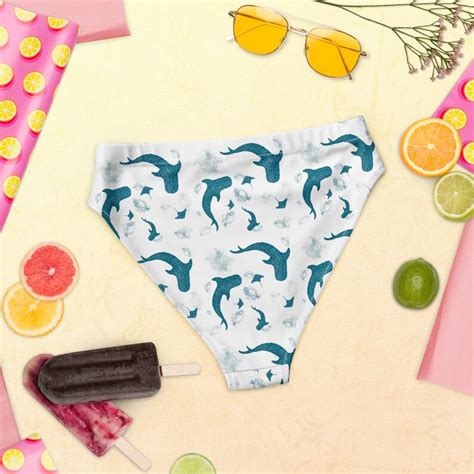 Whale Shark Bikini Bottom High Wasted Eco Friendly Comfy Coconut Beach Girl Coconut Girl Trendy
