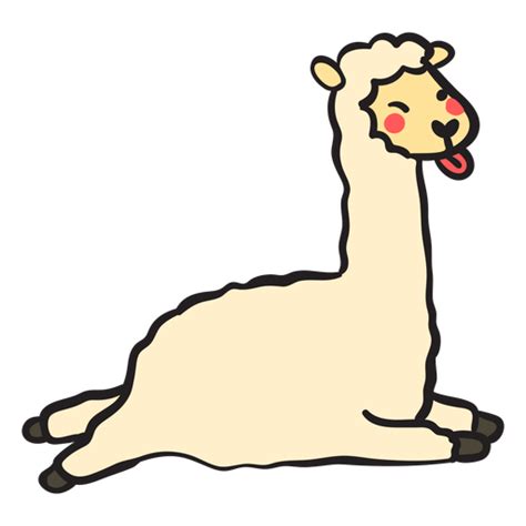 Cute Llama Running Jumping Transparent Png And Svg Vector File