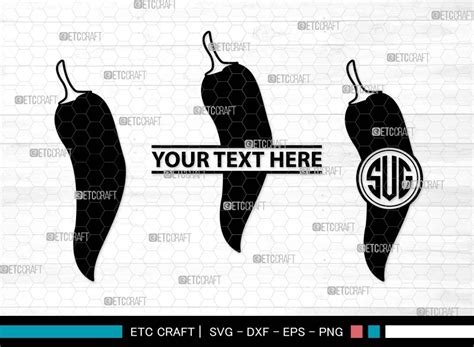 Chili Pepper Svg Monogram Hot Chili Svg Graphic By Pixel Elites