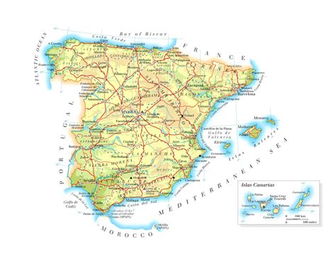 Maps Of Spain Detailed Map Of Spain In English Tourist Map Map Of