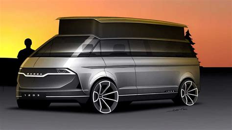 Skoda 1203 Camper Van Official Rendering Looks To The Past - Car in My Life