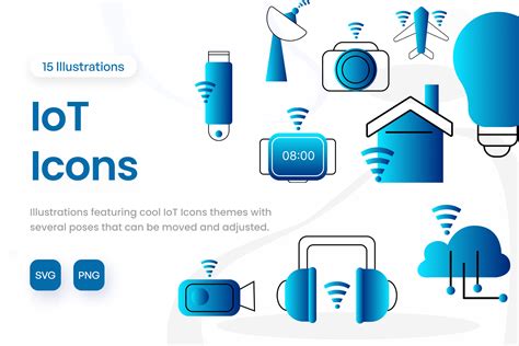 IoT Icons Illustration Pack - 15 Free Download Science & Technology ...