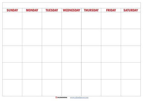Get organized with free blank calendar printable pdfs